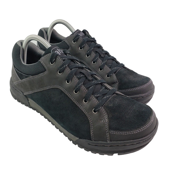 Ahnu Balboa Mens Size 8 Black Leather Lace Up Outdoor Hiking Sneaker Shoes - Picture 1 of 12